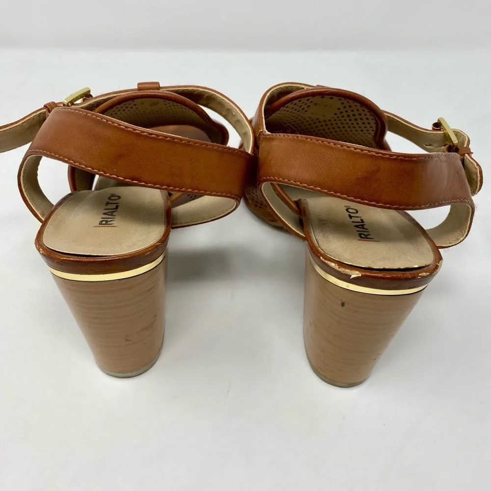 Women’s Brown Block Heel Sandals Size 10M